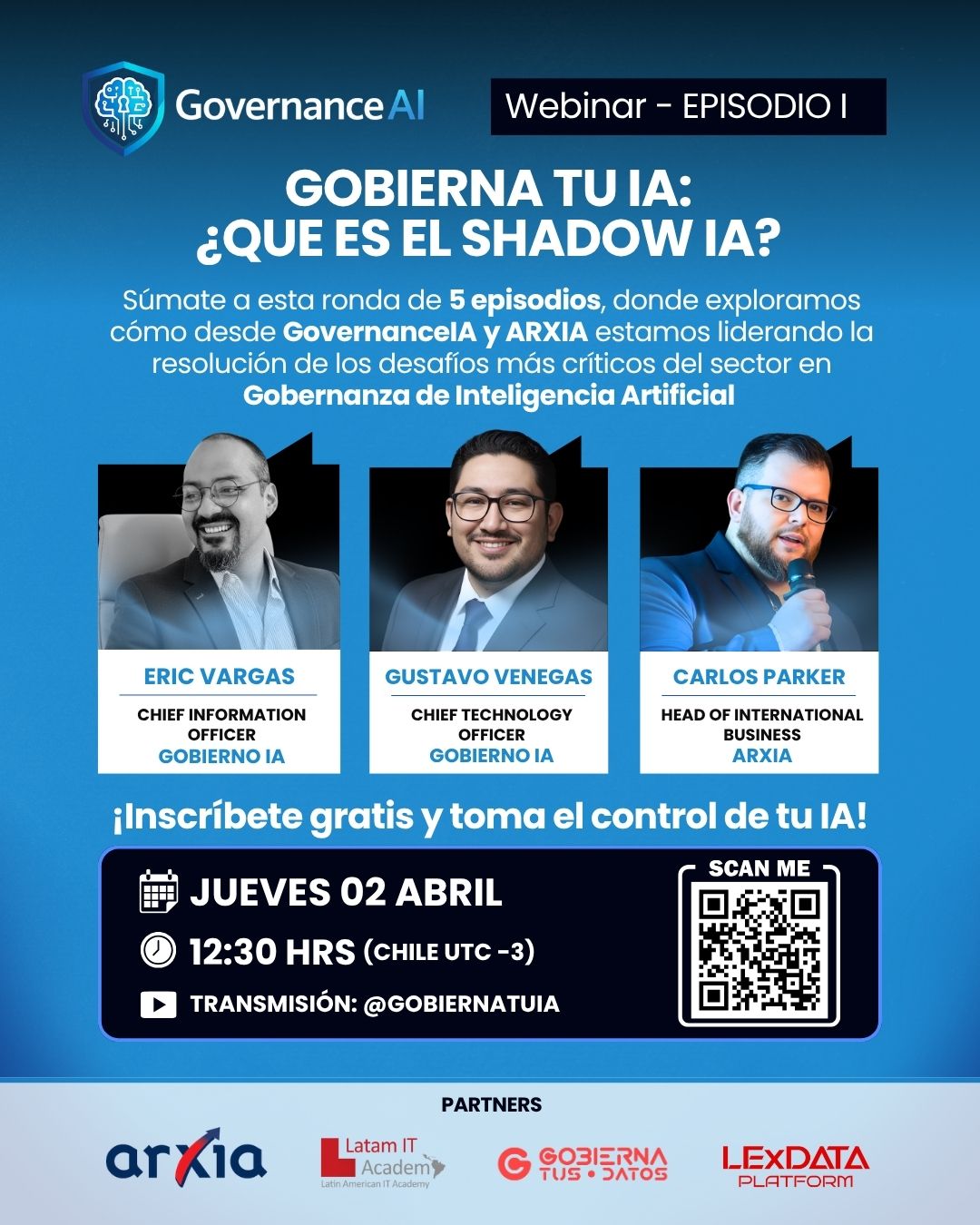 Poster del webinar Episodio I: Gobierna tu IA, ¿Qué es el Shadow AI?
